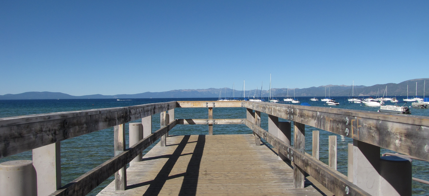 A boardwalk in Lake Tahoe